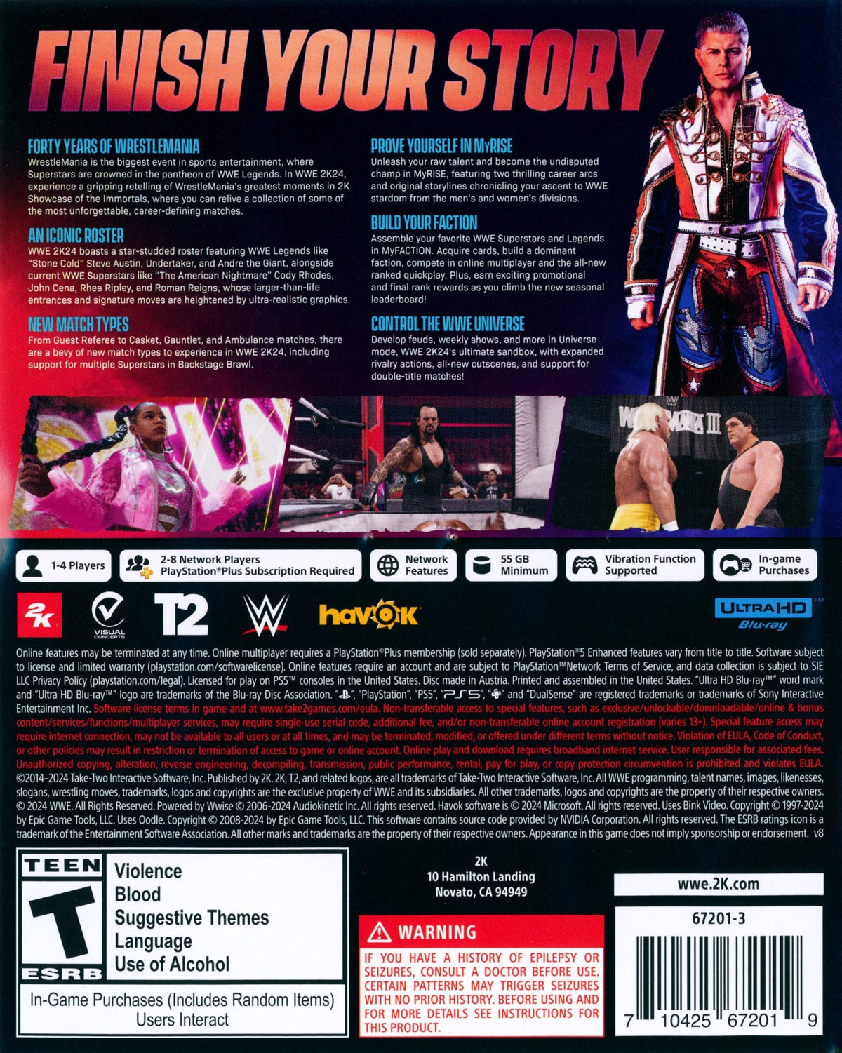 WWE 2K24 PS5 - Video Game - Used - CaveGamers - Image 2