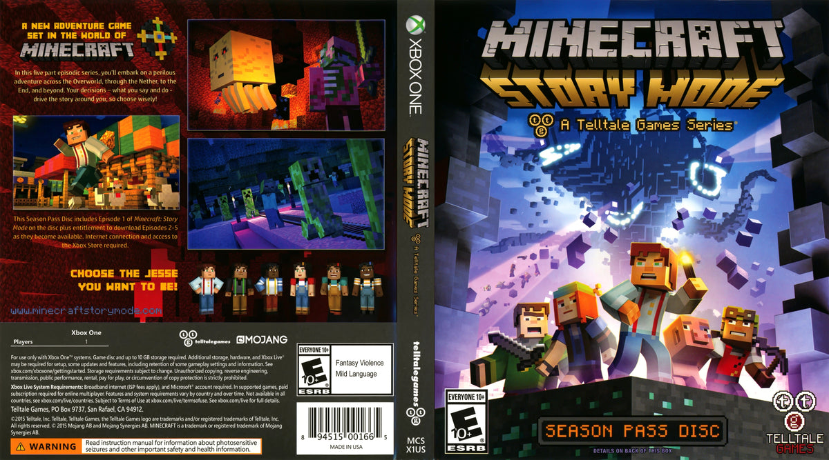 Minecraft: Story Mode Season Pass Xbox One - Video Game - Used - CaveGamers - Image 3