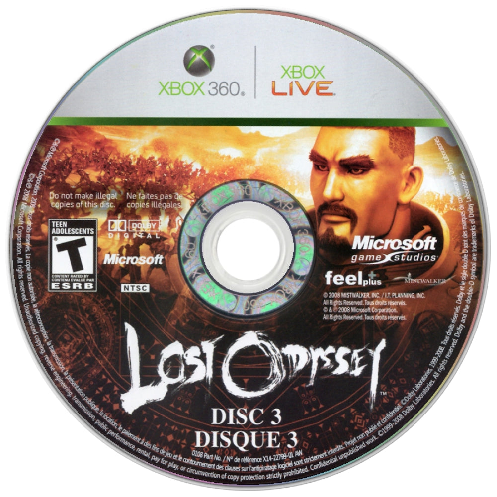 Lost Odyssey - Disc 3 Xbox 360 - Video Game - Used - CaveGamers - Image 3