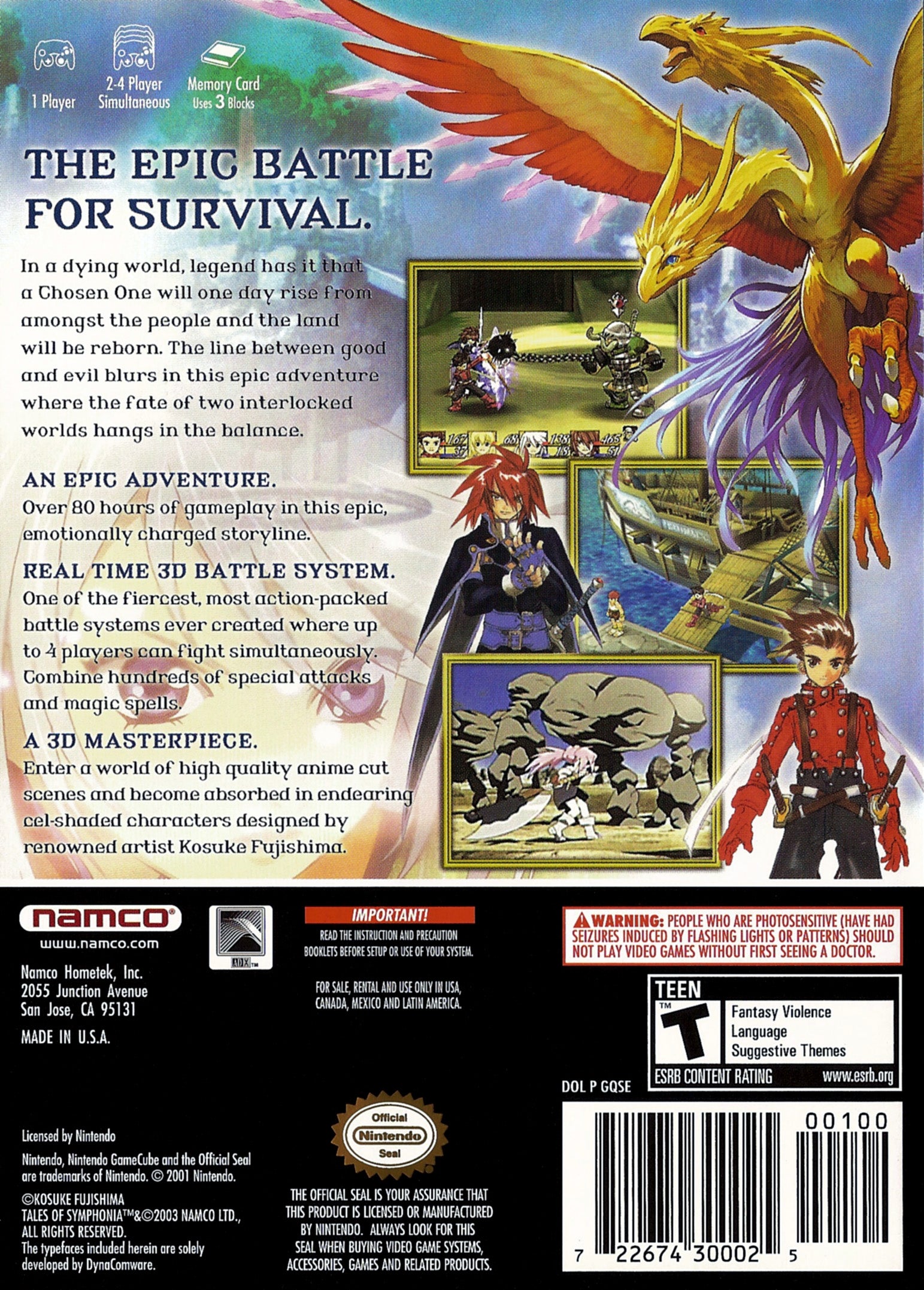 Tales of Symphonia [2 Discs] GameCube - Video Game - Used - CaveGamers - Image 2