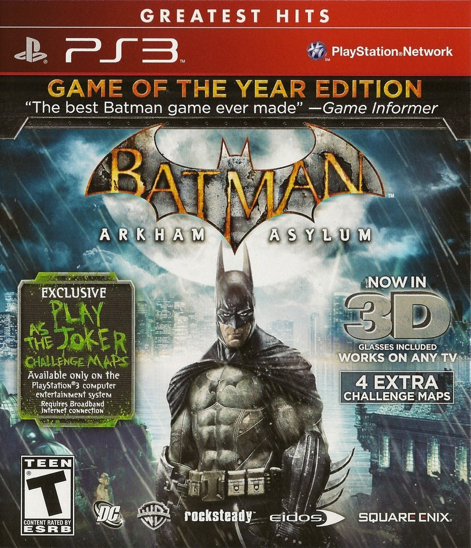 Batman: Arkham Asylum [Game of the Year Edition] PS3 - Video Game - Used - CaveGamers