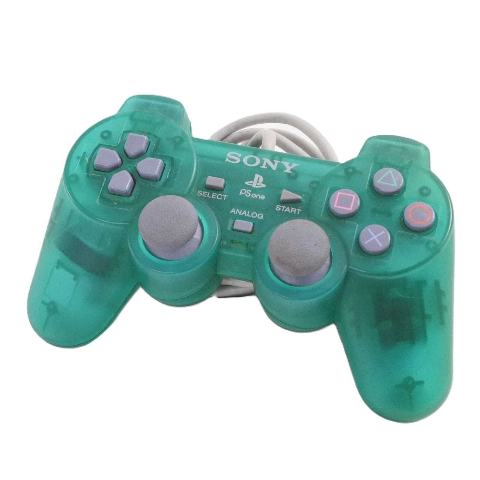 PSone Dualshock Analog Controller - Emerald Green Playstation - Video Game Accessory - Used - CaveGamers