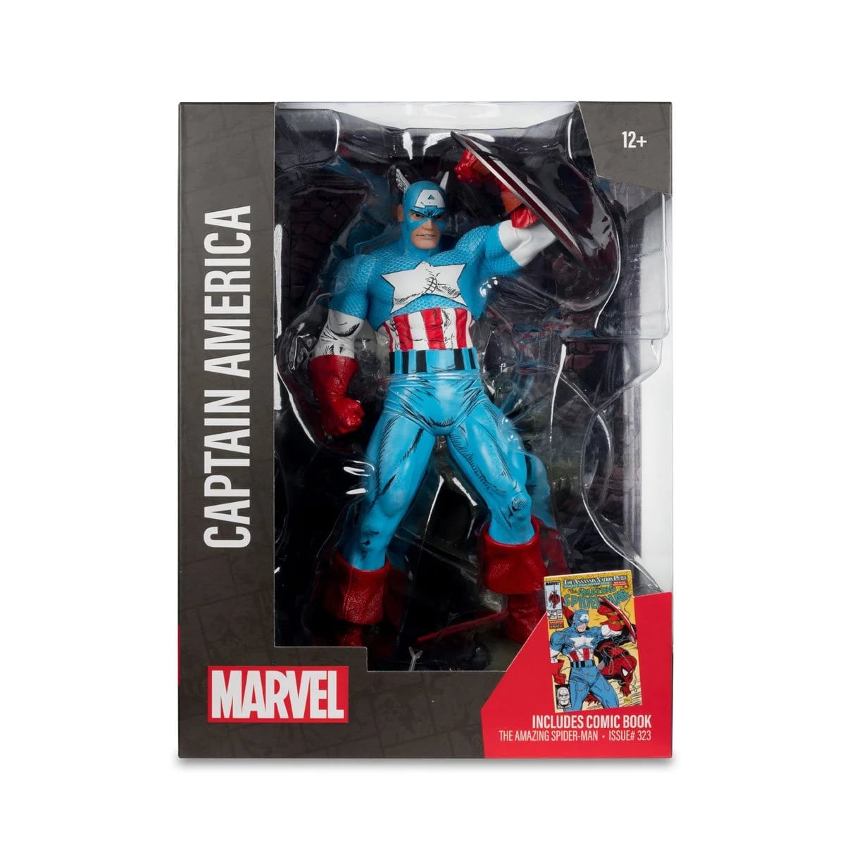 Marvel Wave 1 Captain America The Amazing Spider-Man #323 1:6 Scale Posed Figure Action Figures - Toys - New - CaveGamers
