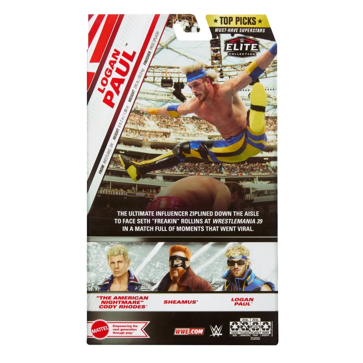WWE Elite Top Picks 2024 Wave 2 Logan Paul Action Figure Action Figures - Toys - New - CaveGamers - Image 2