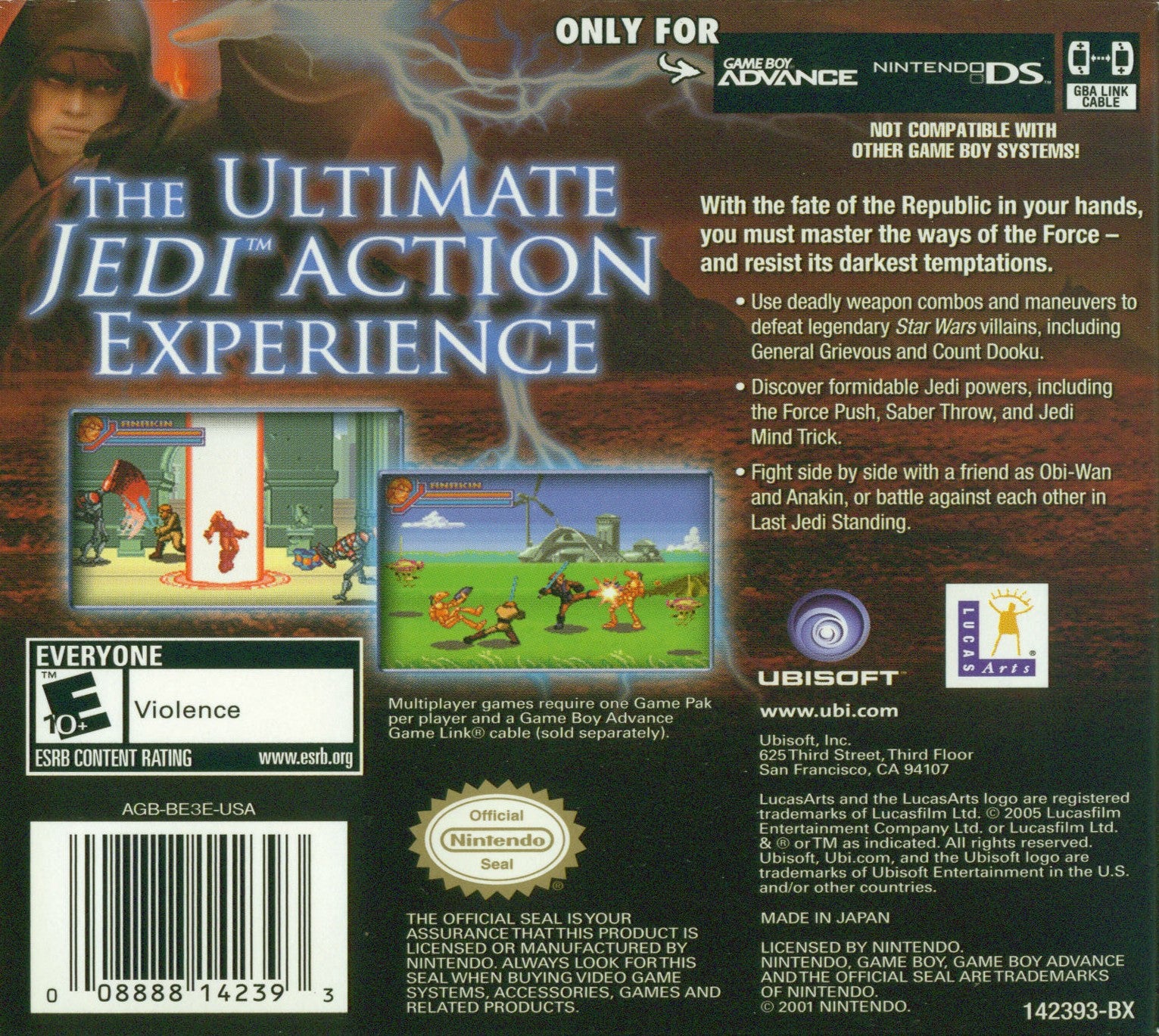 Star Wars Episode III: Revenge of the Sith Game Boy Advance - Video Game - Used - CaveGamers - Image 2