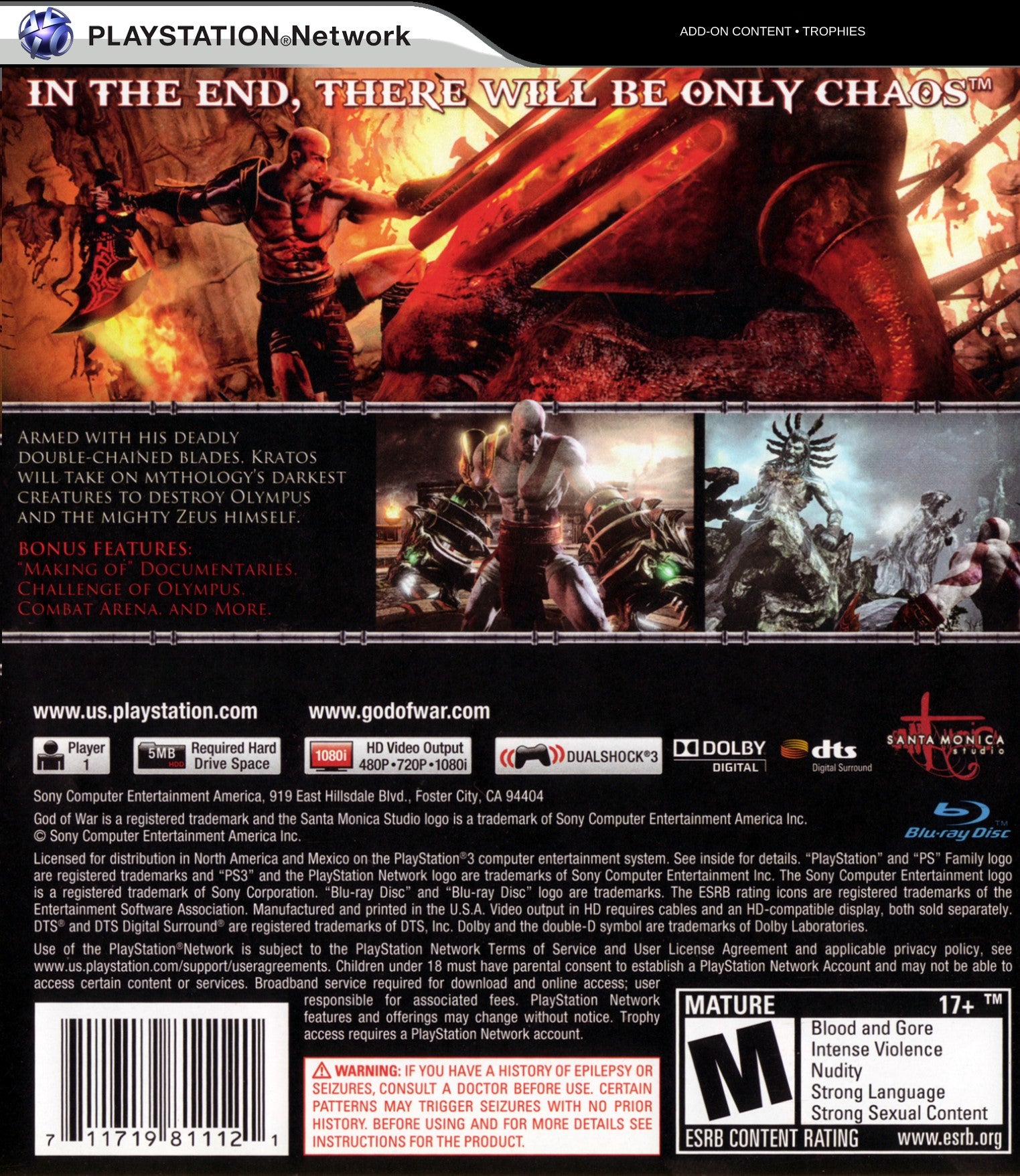 God of War III PS3 - Video Game - Used - CaveGamers - Image 2