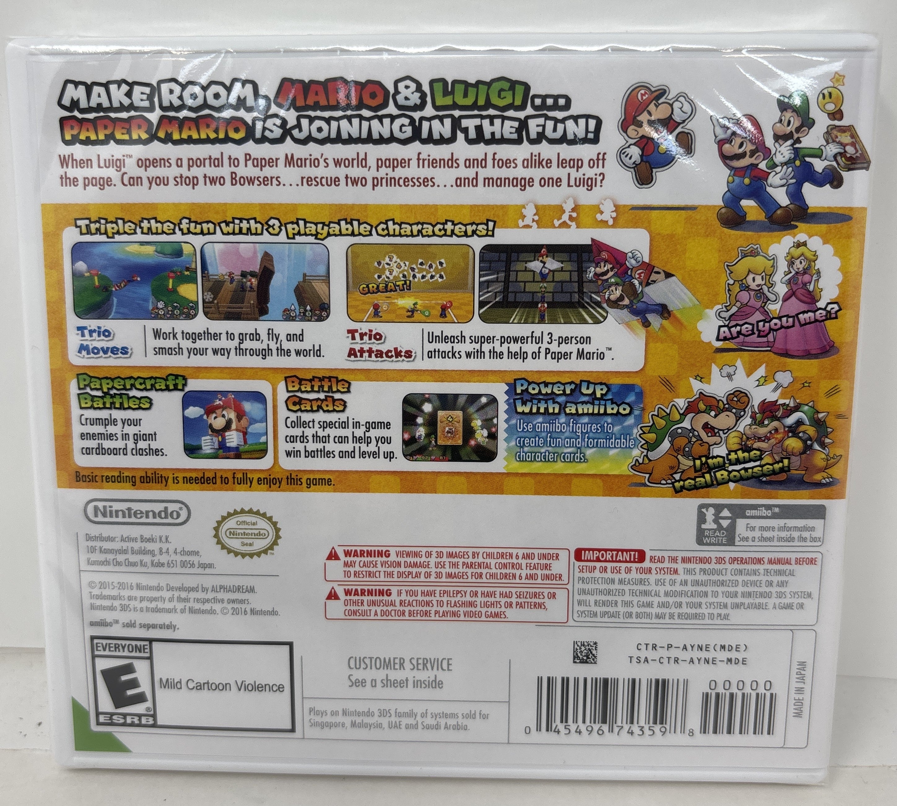 Mario & Luigi: Paper Jam [Asia] 3DS - Video Game - New - CaveGamers - Image 2