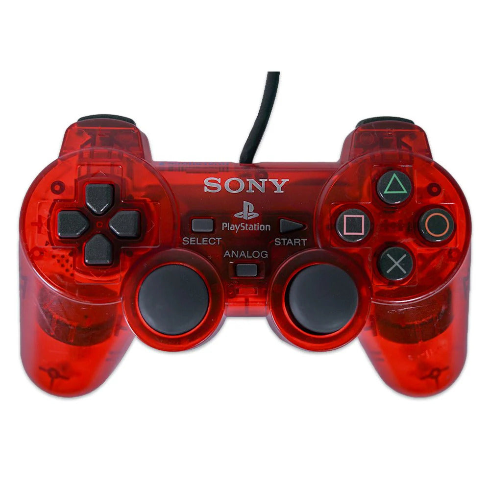 PlayStation 2 Dualshock 2 Controller - Crimson Red PS2 - Video Game Accessory - Used - CaveGamers
