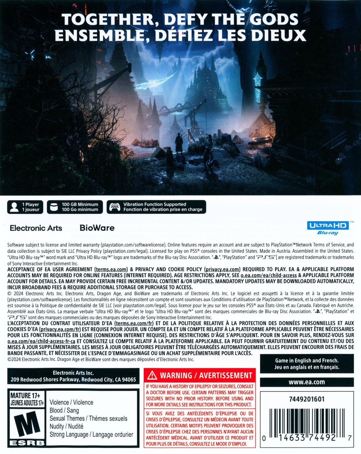 Dragon Age: The Veilguard PS5 - Video Game - Used - CaveGamers - Image 2