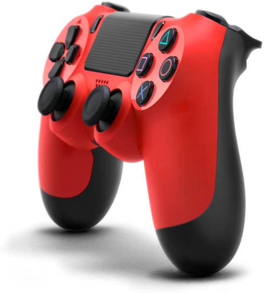 PlayStation 4 Dualshock 4 Wireless Controller - Red/Black PS4 - Video Game Accessory - Used - CaveGamers - Image 2