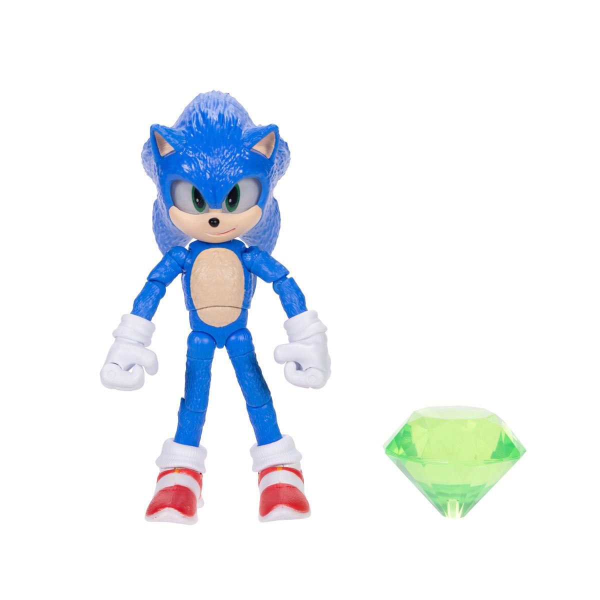 Sonic the Hedgehog 3 Movie Sonic With Emerald 5" Wave 3 Action Figure Action Figures - Toys - New - CaveGamers - Image 3