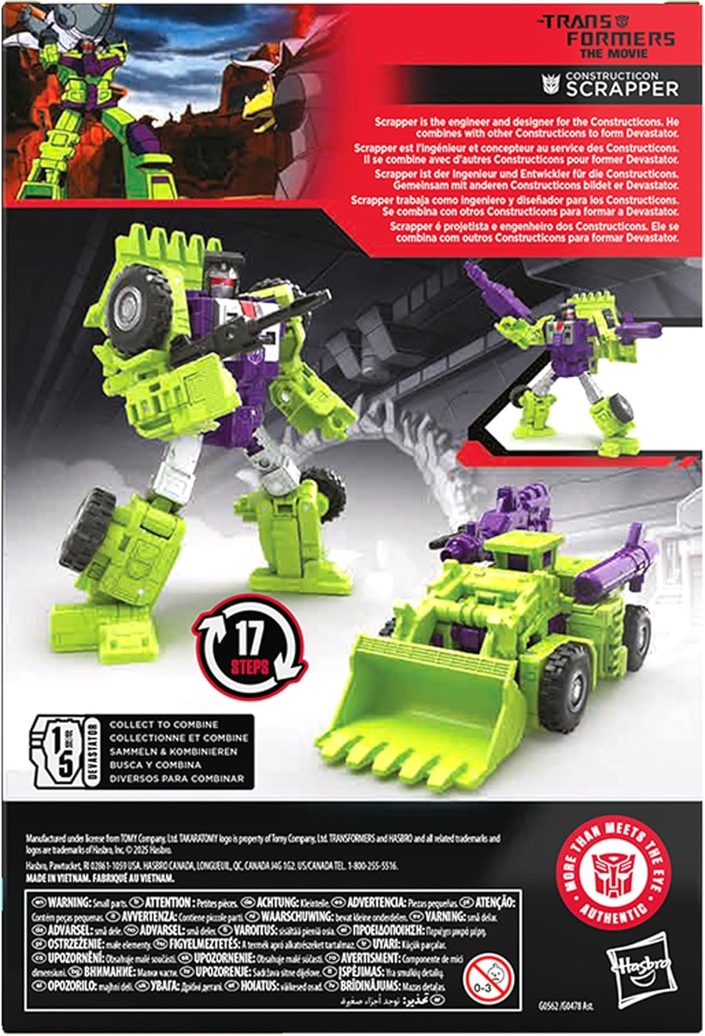 Transformers Studio Series Voyager Class Transformers: The Movie Constructicon Scrapper - Toys - New - CaveGamers - Image 2