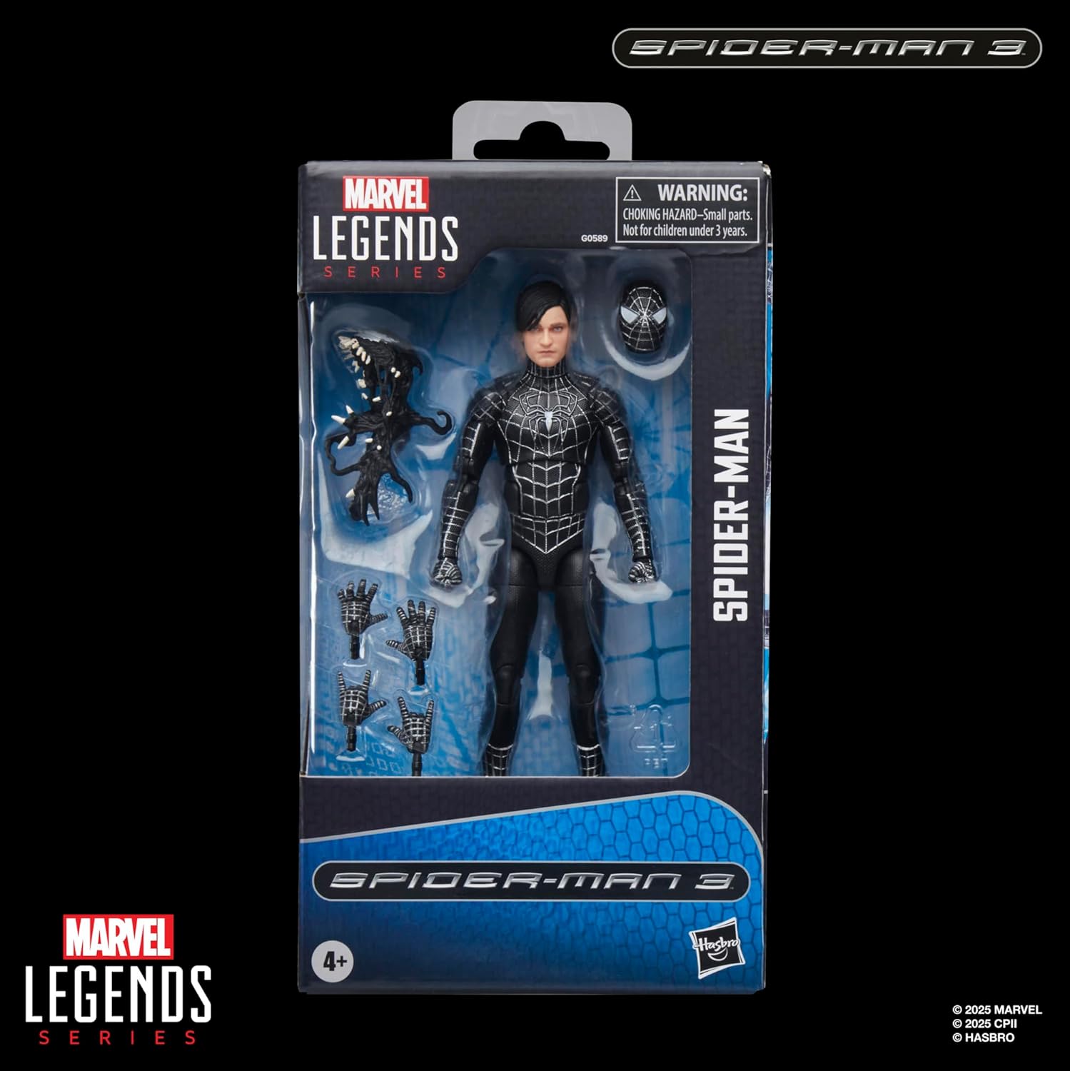 Marvel Legends Spider-Man Spider-Man 3 Symbiote Suit 6" Action Figure Action Figures - Toys - New - CaveGamers