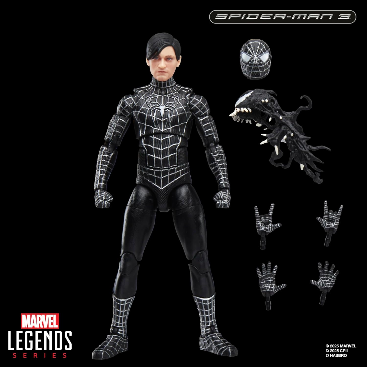 Marvel Legends Spider-Man Spider-Man 3 Symbiote Suit 6" Action Figure Action Figures - Toys - New - CaveGamers - Image 5