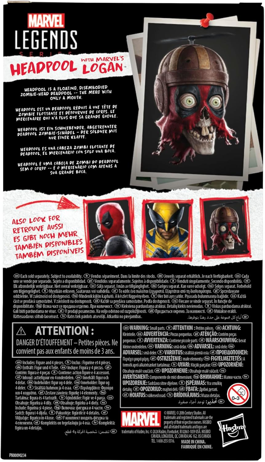 Marvel Legends Deadpool & Wolverine Headpool with Logan 6" Action Figure Action Figures - Toys - New - CaveGamers - Image 2