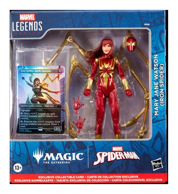 Marvel Legends Spider-Man Magic: The Gathering Mary Jane Watson Iron Spider 6" Action Figure & Card Action Figures - Toys - New - CaveGamers