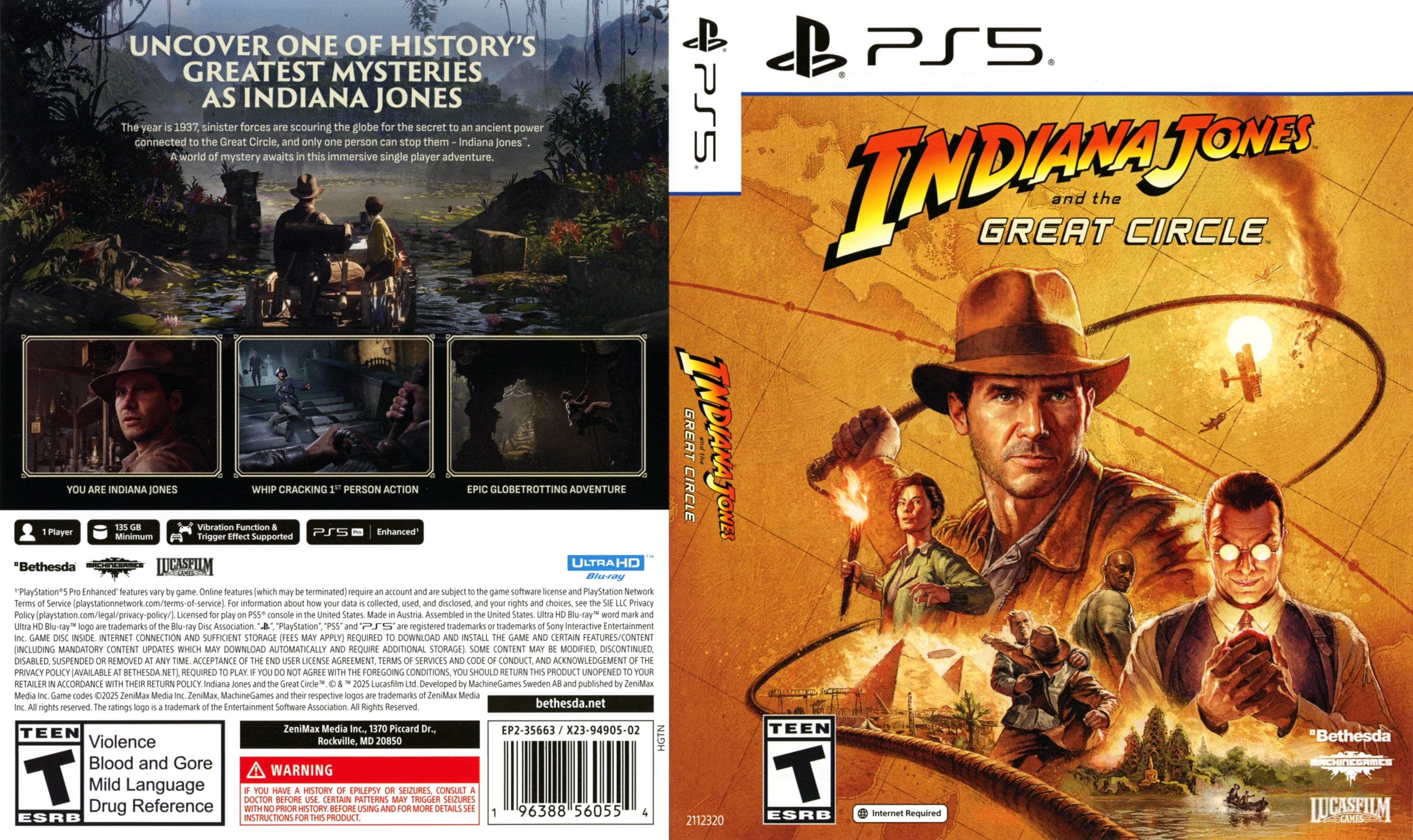 Indiana Jones and the Great Circle PS5 - Video Game - Used - CaveGamers - Image 4