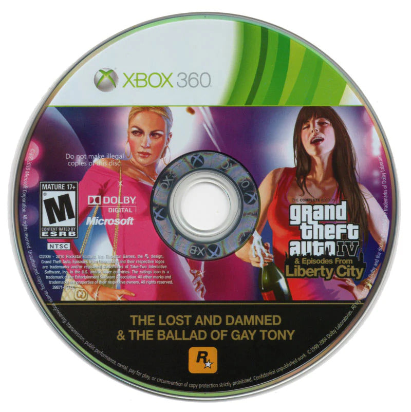 Grand Theft Auto IV [The Complete Edition] - The Lost and Damned & The Ballad of Gay Tony Xbox 360 - Video Game - Used - CaveGamers