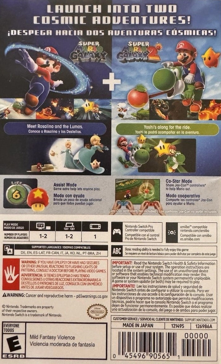 Super Mario Galaxy + Super Mario Galaxy 2 Switch - Video Game - Used - CaveGamers - Image 2