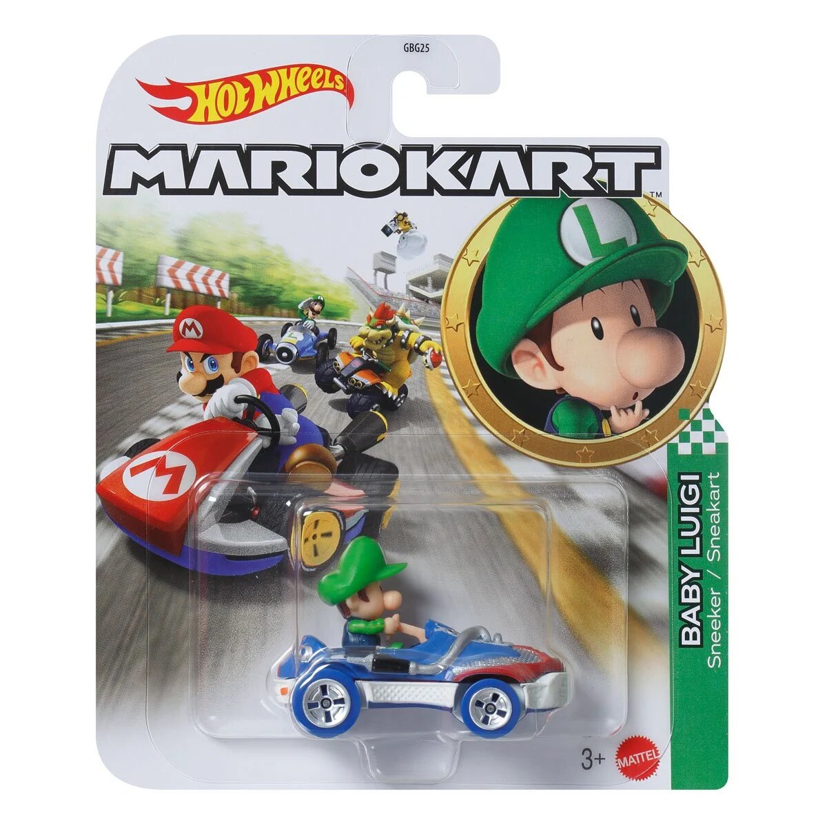 Hot Wheels Mario Kart Baby Luigi Sneeker - Toys - New - CaveGamers