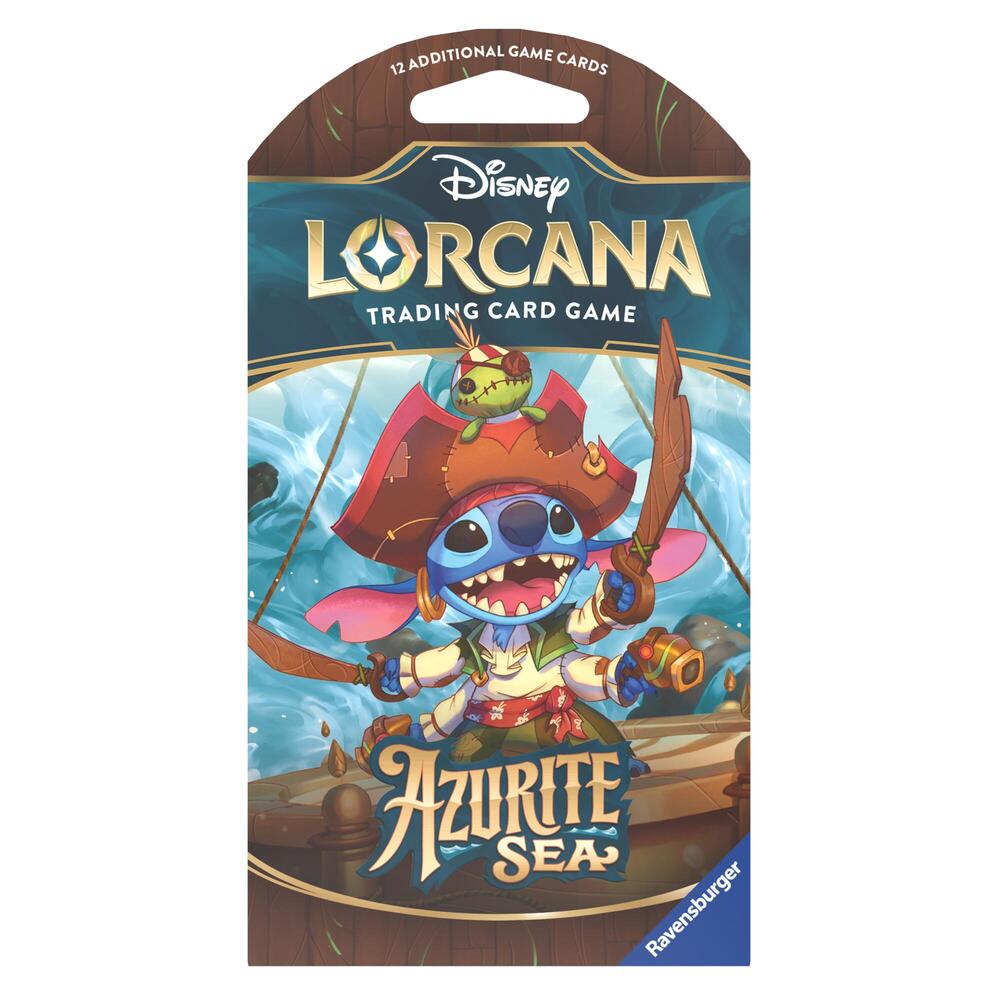 Disney Lorcana TCG: Azurite Sea Sleeved Booster Pack - Trading Card - New - CaveGamers