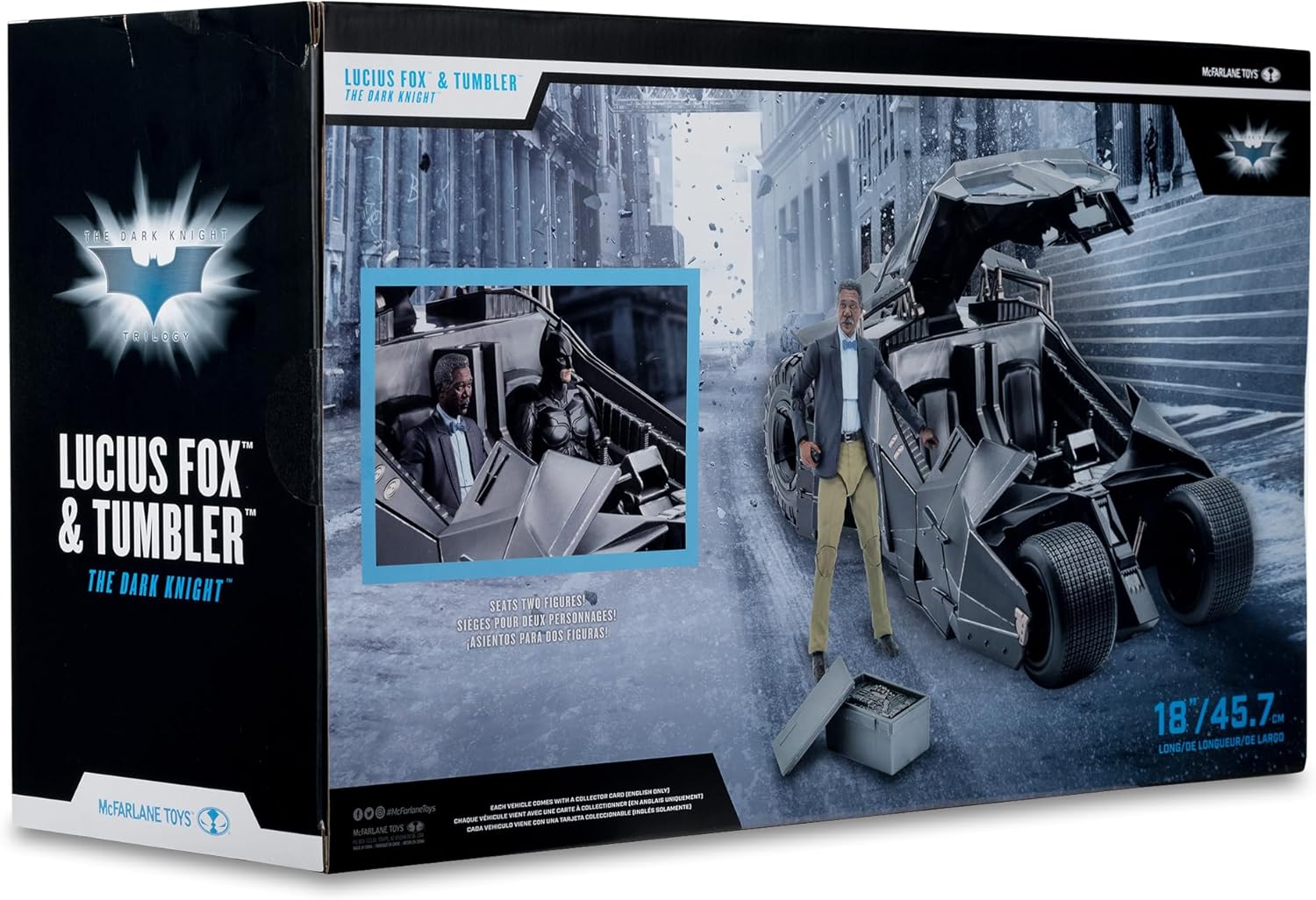 McFarlane DC Multiverse Vehicle Lucius Fox & Tumbler The Dark Knight Action Set Vehicles - Toys - New - CaveGamers - Image 10