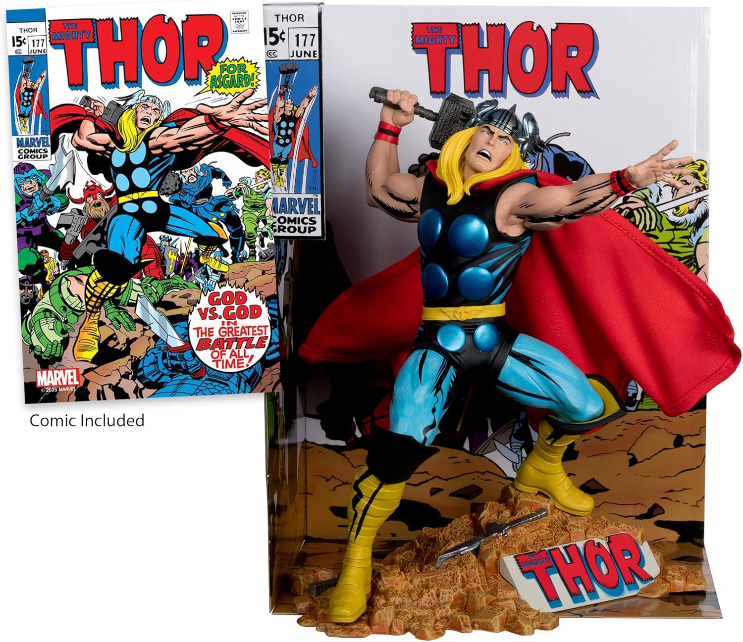 Diorama 1:6 Scale Thor The Mighty Thor Vol.1 #177 Action Figure Action Figures - Toys - New - CaveGamers - Image 5