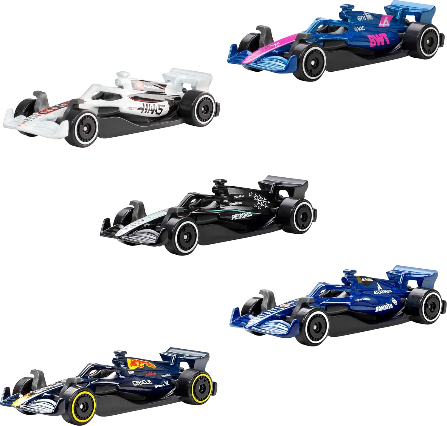 Hot Wheels 1:64 Scale 5-Pack Formula 1 Die-Cast Cars - Toys - New - CaveGamers - Image 2