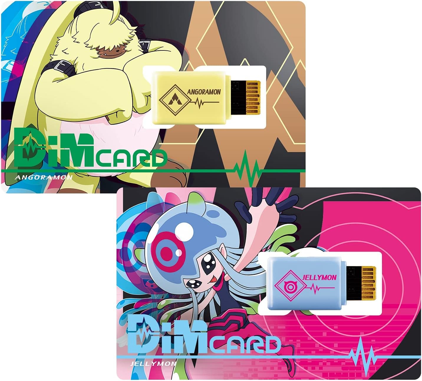 Angoramon & Jellymon Digimon Digital Monster Memory Card 2-Pack Multiple - Video Game Accessory - New - CaveGamers