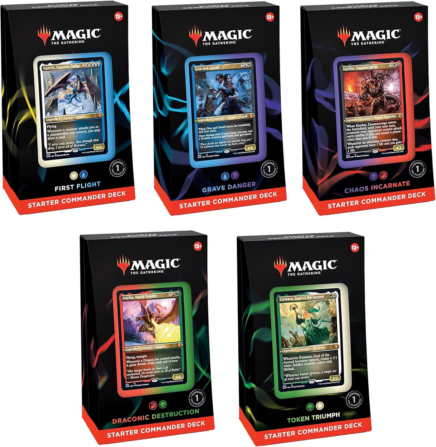Magic: The Gathering - Starter Commander Deck Display (5 Decks) - Trading Card - New - CaveGamers