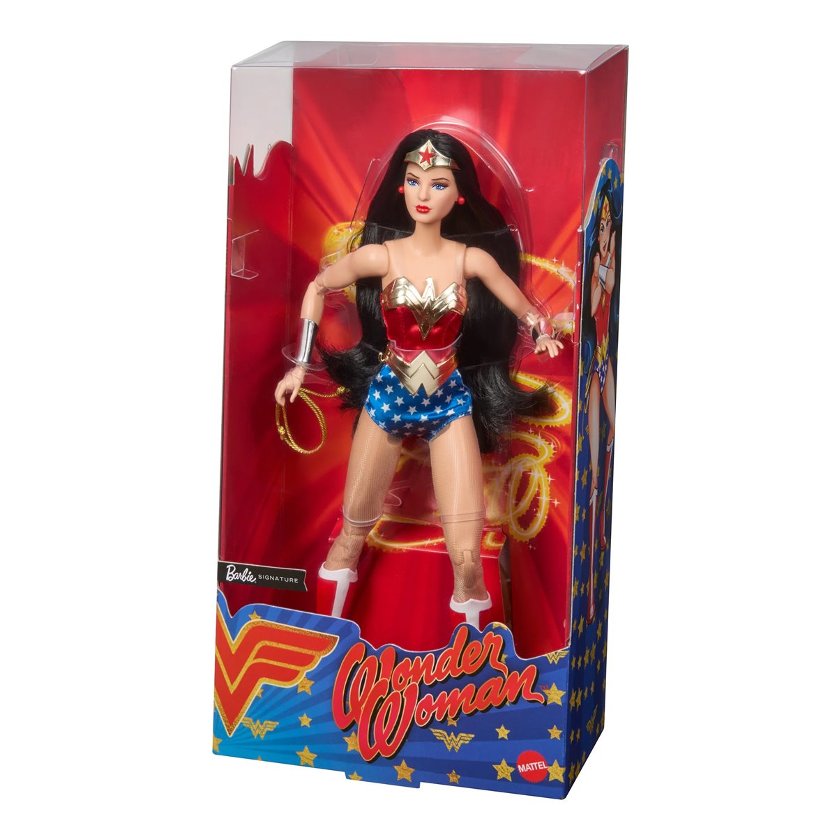 Barbie Wonder Woman Signature Doll Red Blue Tank Suit Gold Headpiece & Belt Dolls - Toys - New - CaveGamers