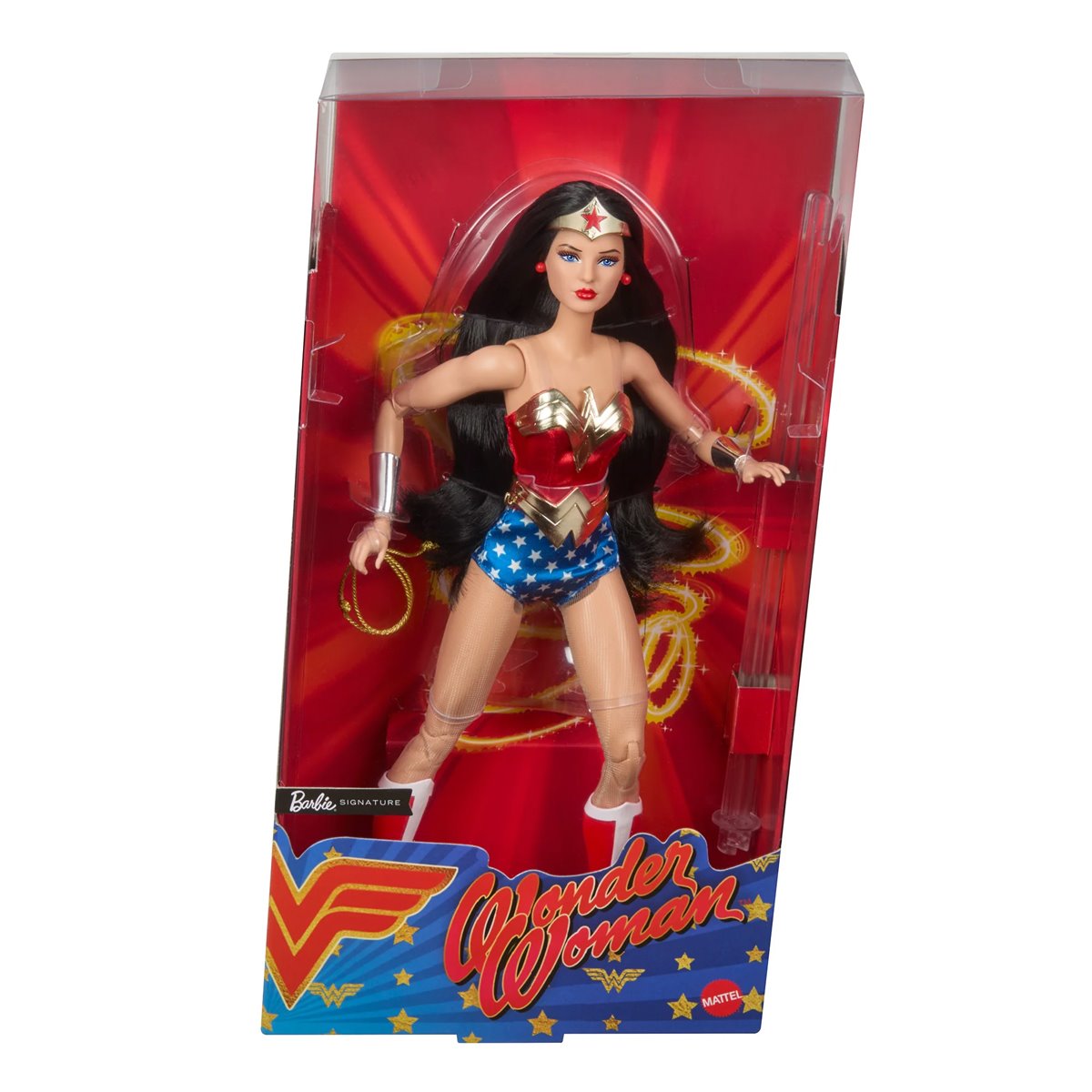 Barbie Wonder Woman Signature Doll Red Blue Tank Suit Gold Headpiece & Belt Dolls - Toys - New - CaveGamers - Image 3
