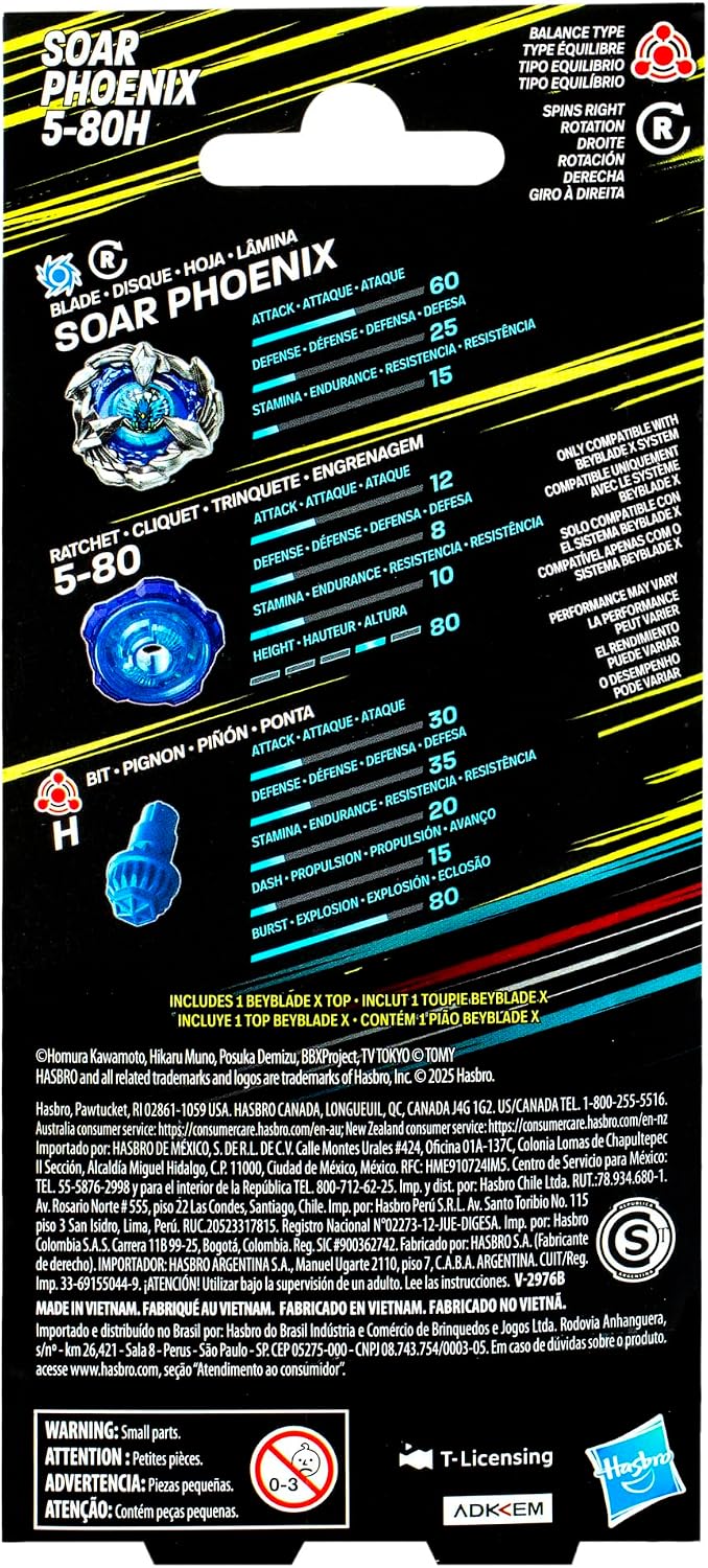 Beyblade X Soar Phoenix 5-80H Booster Pack Set Action Figures - Toys - New - CaveGamers - Image 5