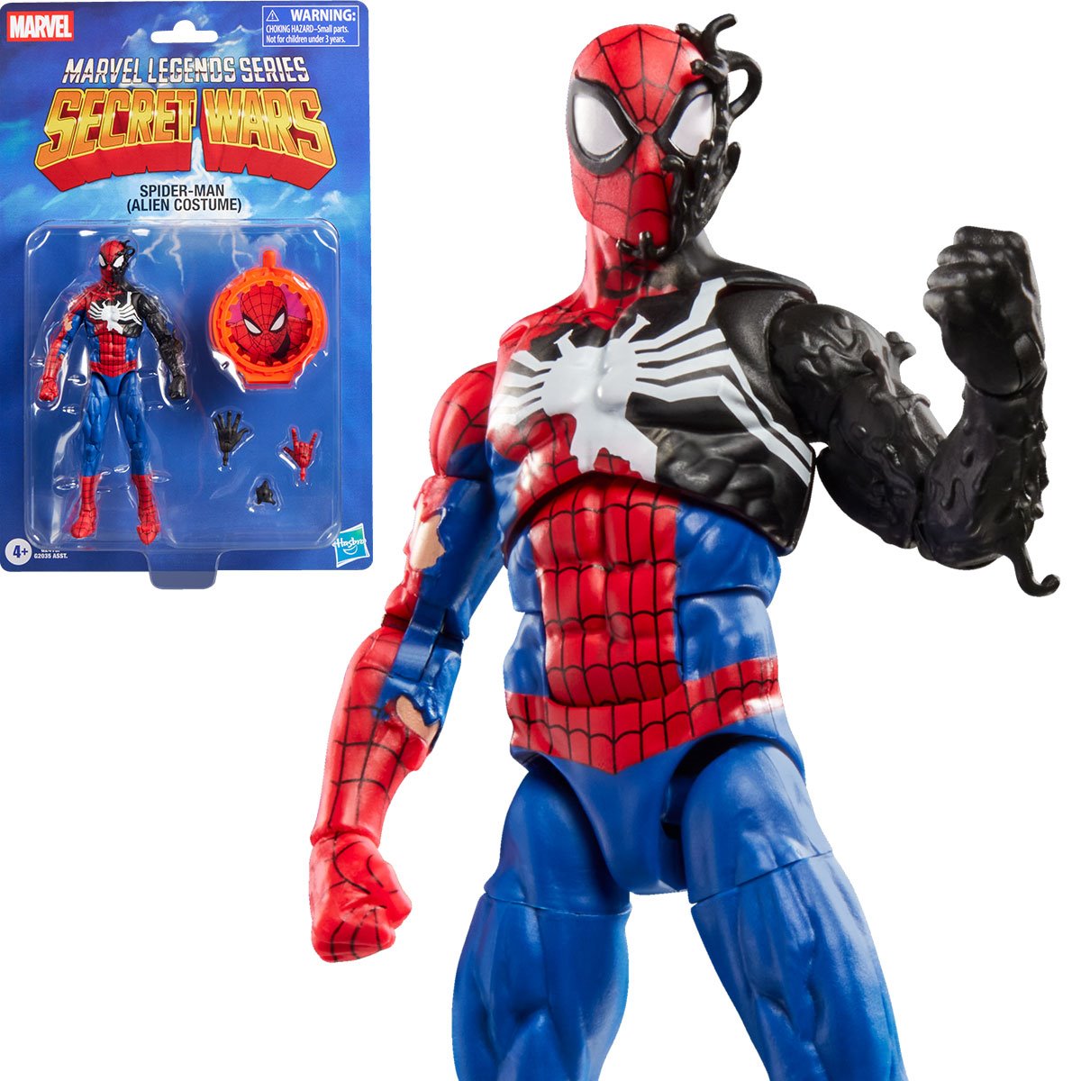 Secret Wars Marvel Legends Series Spider-Man (Alien Costume) 6" Action Figure Action Figures - Toys - New - CaveGamers