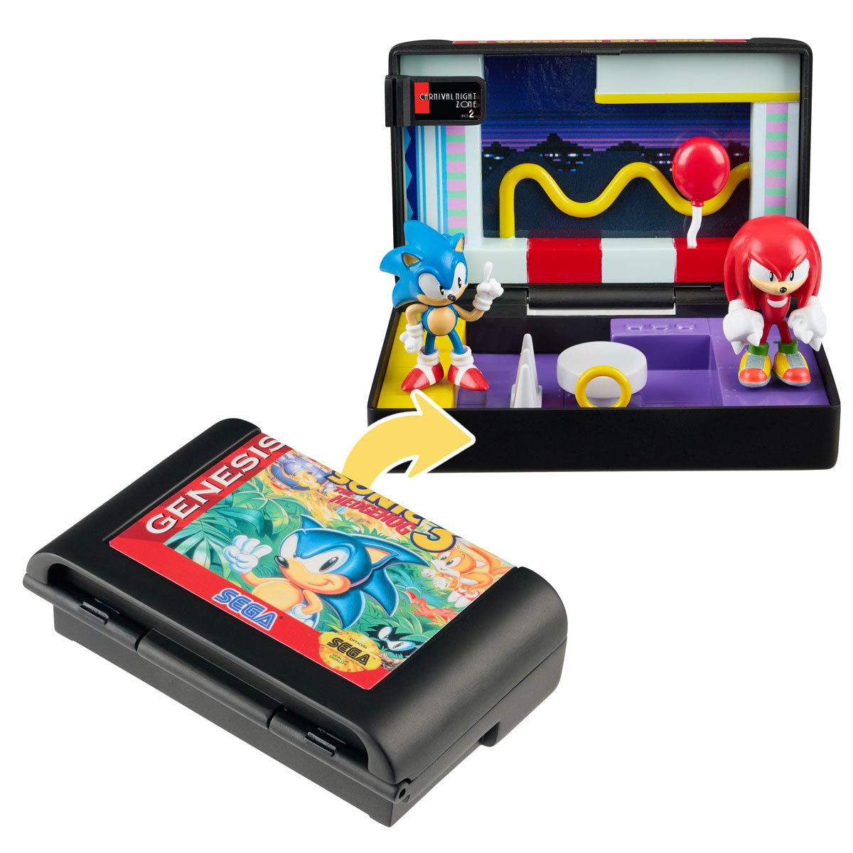 Console Heroes Sega Genesis Sonic the Hedgehog 3 Cartridge Diorama Playset Action Figures - Toys - New - CaveGamers