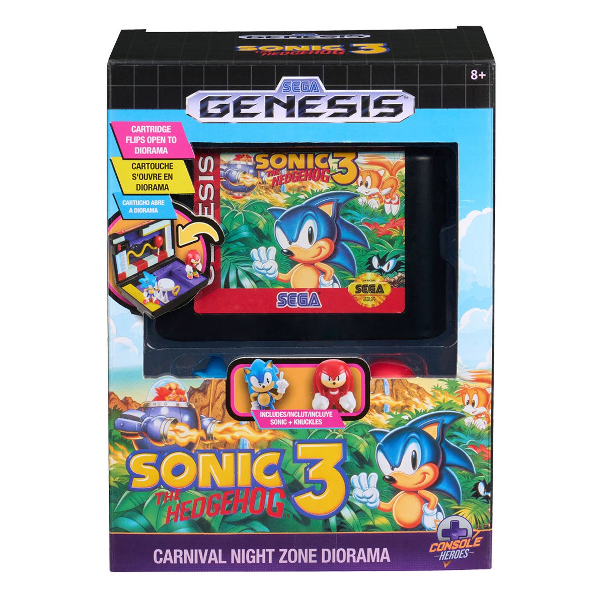 Console Heroes Sega Genesis Sonic the Hedgehog 3 Cartridge Diorama Playset Action Figures - Toys - New - CaveGamers - Image 8