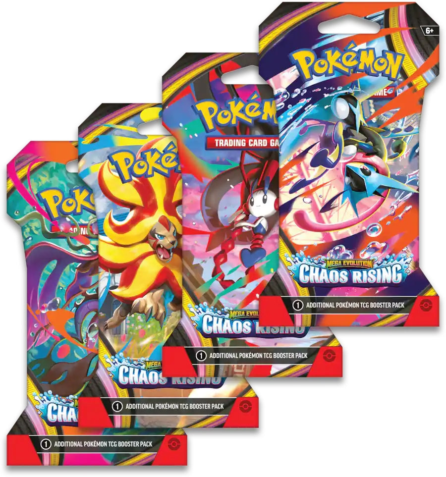 Pokemon TCG: Mega Evolution Chaos Rising Sleeved Booster Pack - Trading Card - New - CaveGamers
