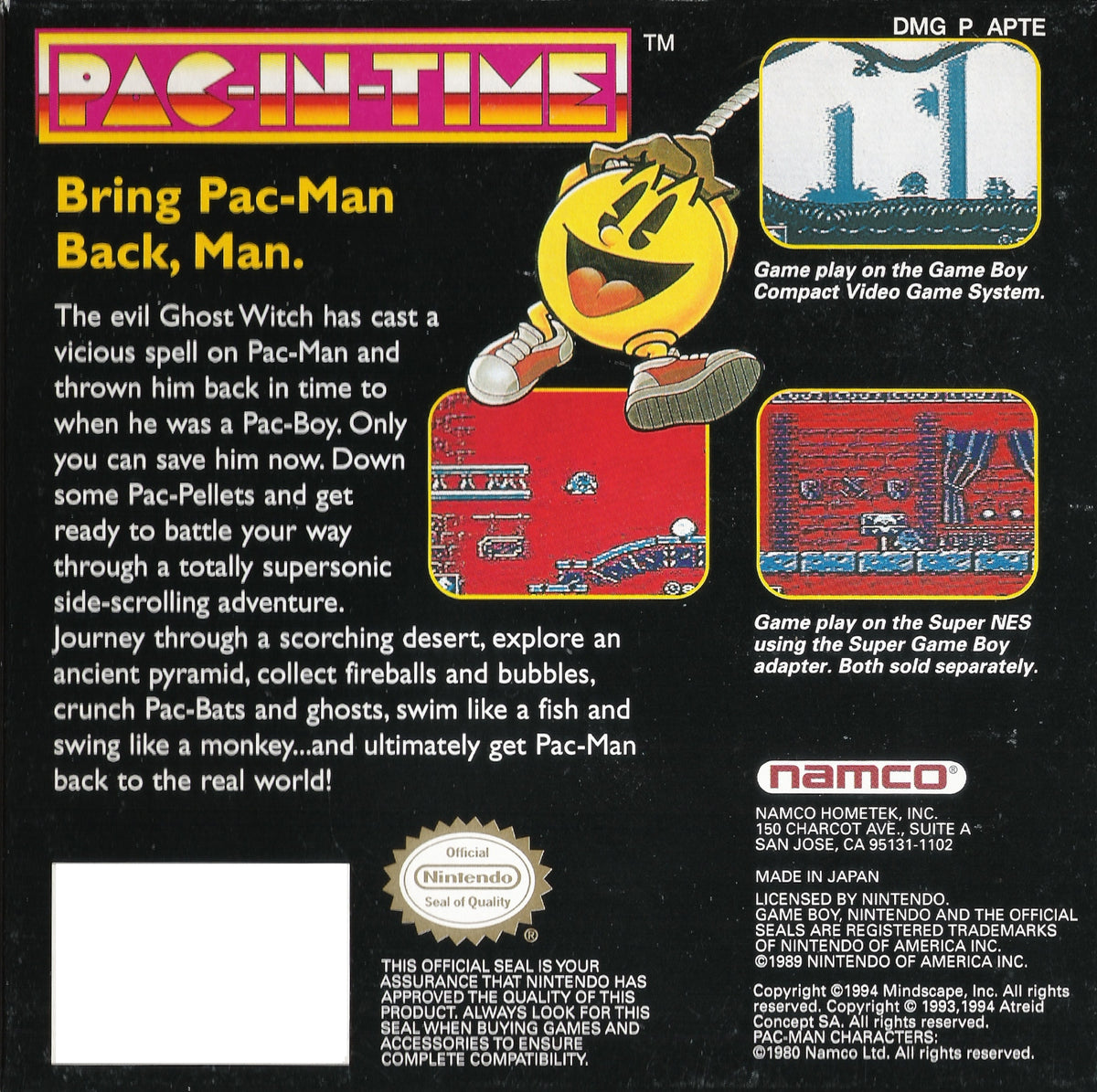 Pac-In-Time Game Boy - Video Game - Used - CaveGamers - Image 2