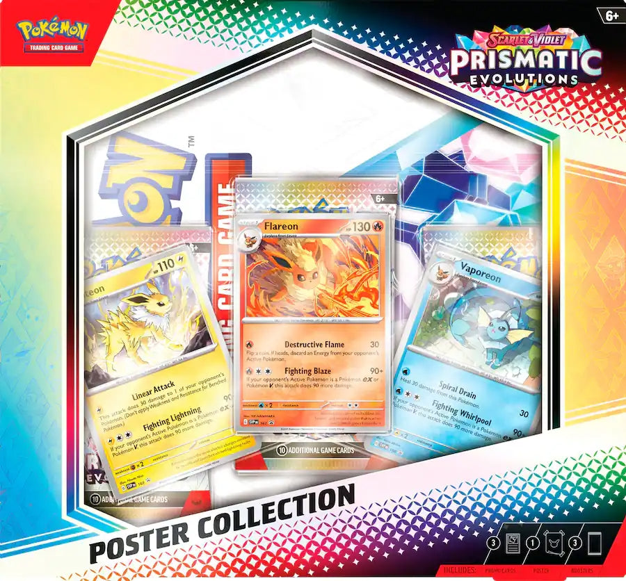 Pokemon TCG: Scarlet & Violet Prismatic Evolutions Poster Collection - Trading Card - New - CaveGamers - Image 3