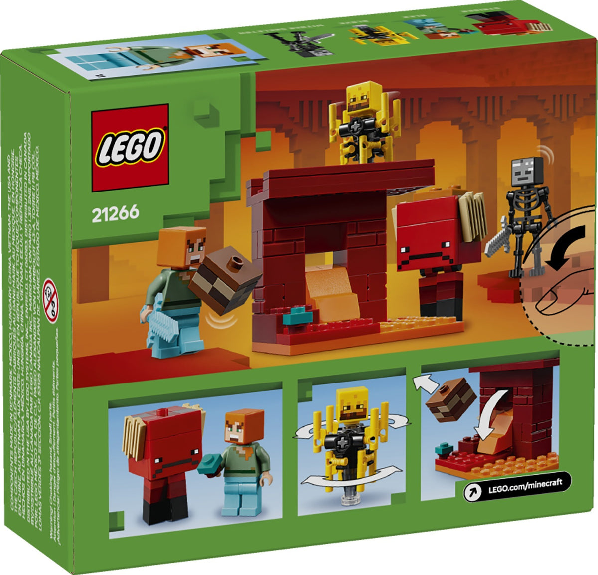 LEGO Minecraft The Nether Lava Battle #21266 Building Sets - Toys - New - CaveGamers - Image 8