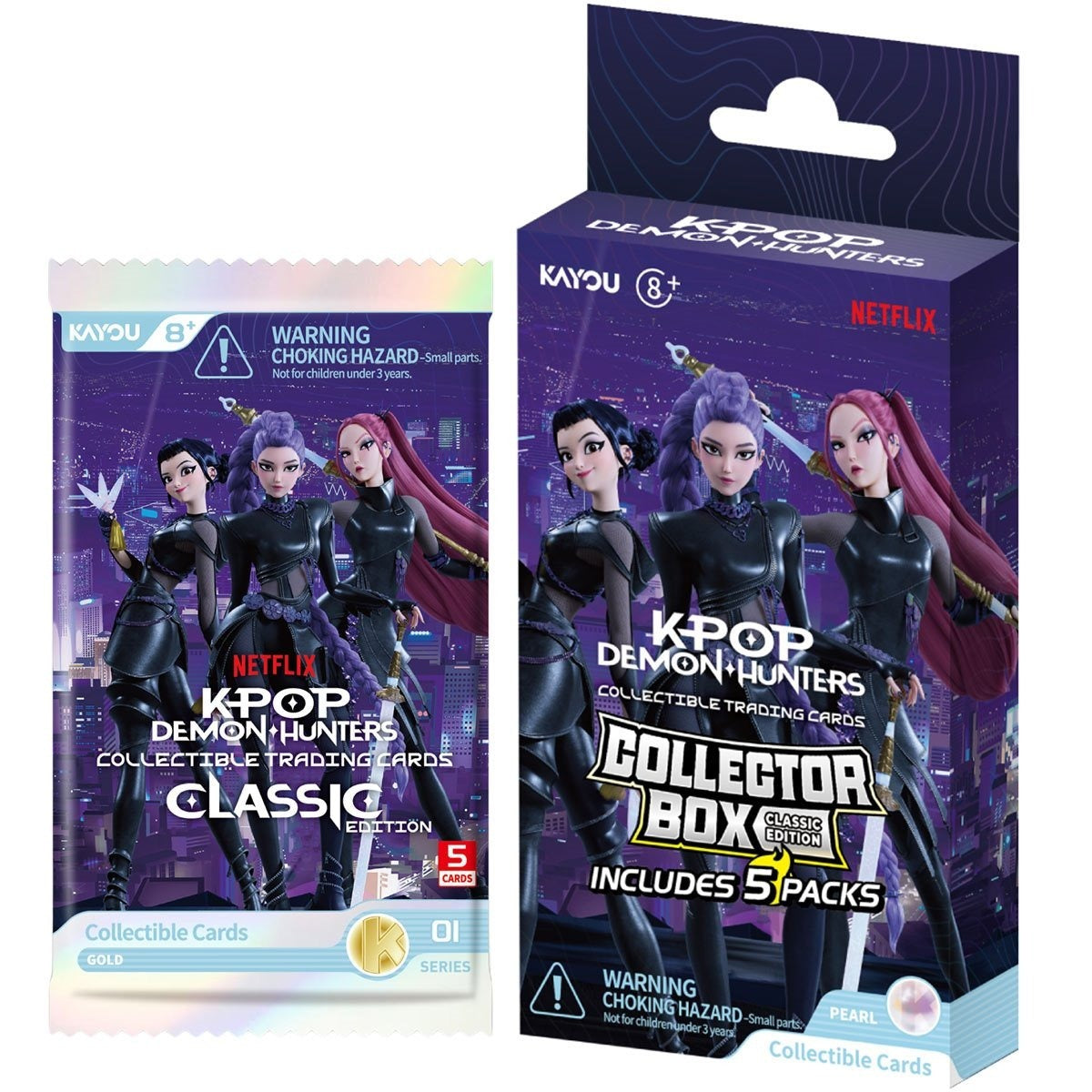 KPop Demon Hunters World Tour Classic Edition Collector Box 001 Collectible Trading Card 5-Pack Trading Cards - Trading Card - New - CaveGamers - Image 2