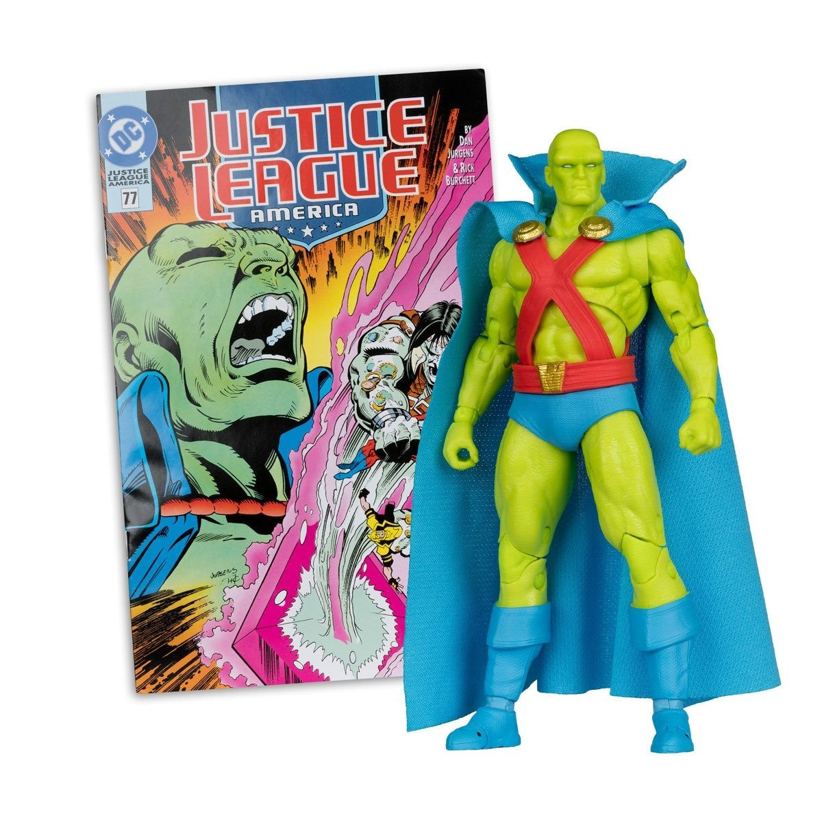 DC Direct: Martian Manhunter (Justice League #77) 7-Inch Action Figure with Comic Action Figures - Toys - New - CaveGamers - Image 4