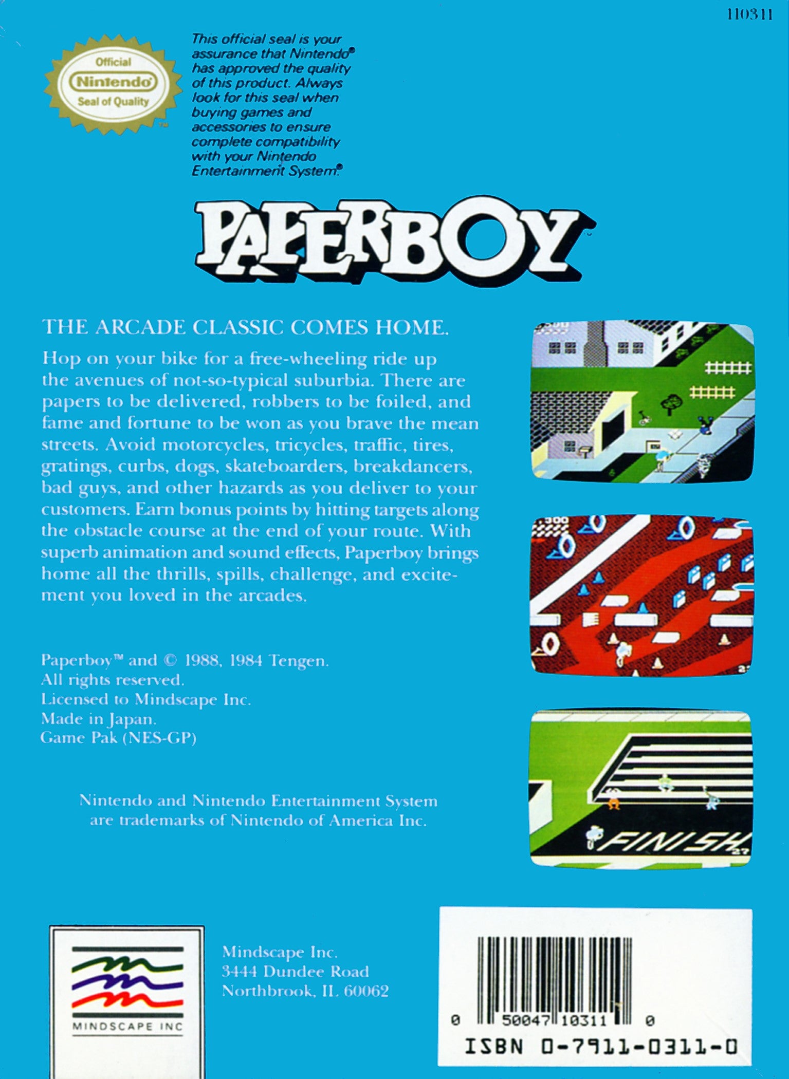 Paperboy NES - Video Game - Used - CaveGamers - Image 2