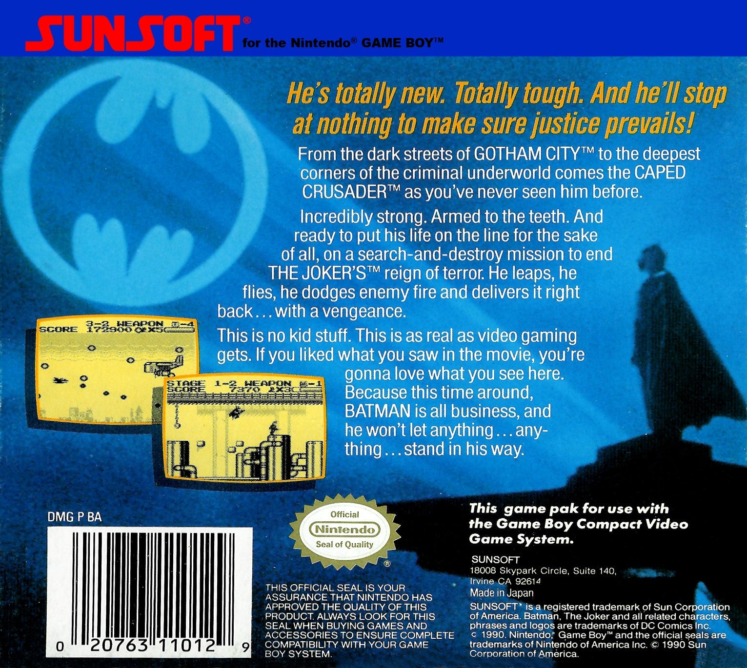 Batman: The Video Game Game Boy - Video Game - Used - CaveGamers - Image 2