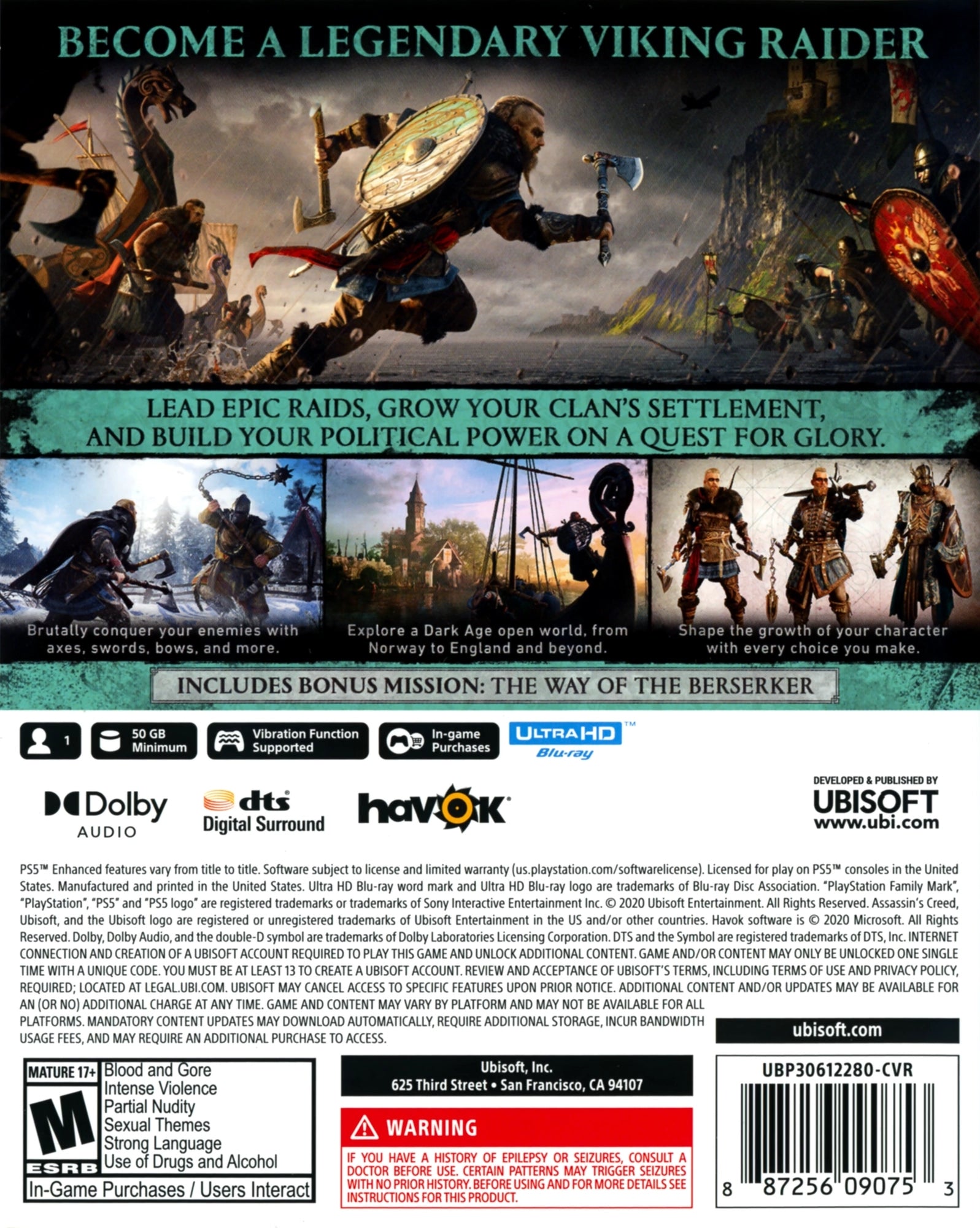 Assassin's Creed Valhalla PS5 - Video Game - Used - CaveGamers - Image 2