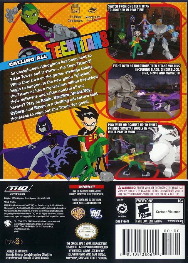 Teen Titans GameCube - Video Game - Used - CaveGamers - Image 2