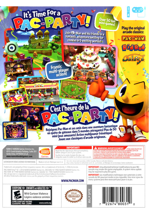 Pac-Man Party Wii - Video Game - Used - CaveGamers - Image 2