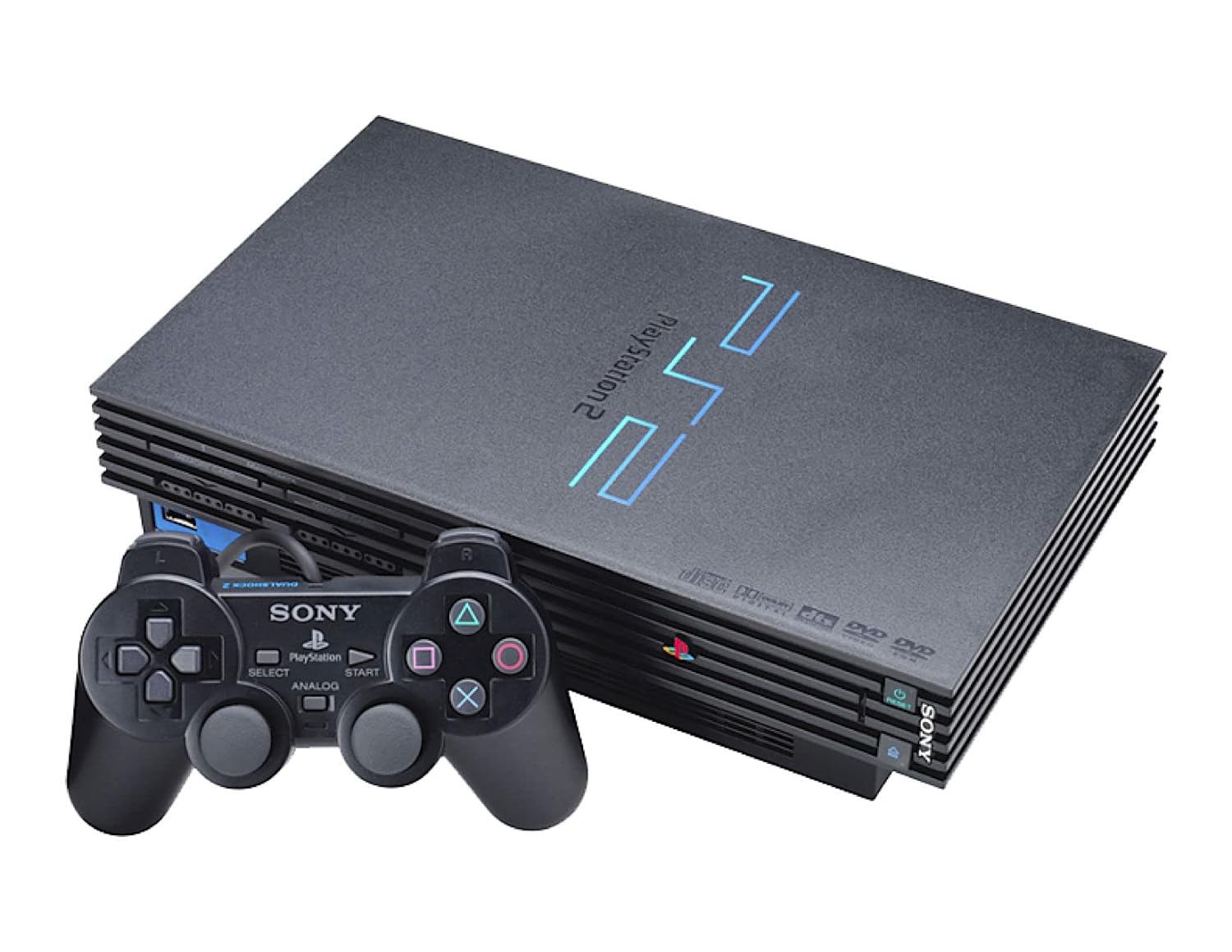 Playstation 2 Original Console - Black PS2 - Video Game System - Used - CaveGamers