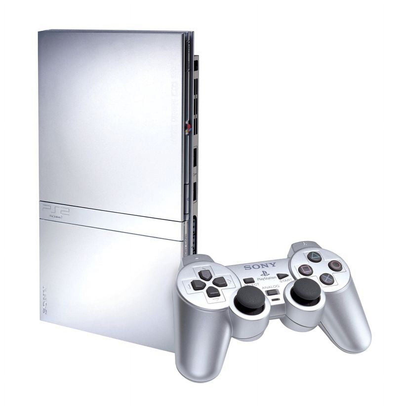 PlayStation 2 Slim Console - Satin Silver PS2 - Video Game System - Used - CaveGamers