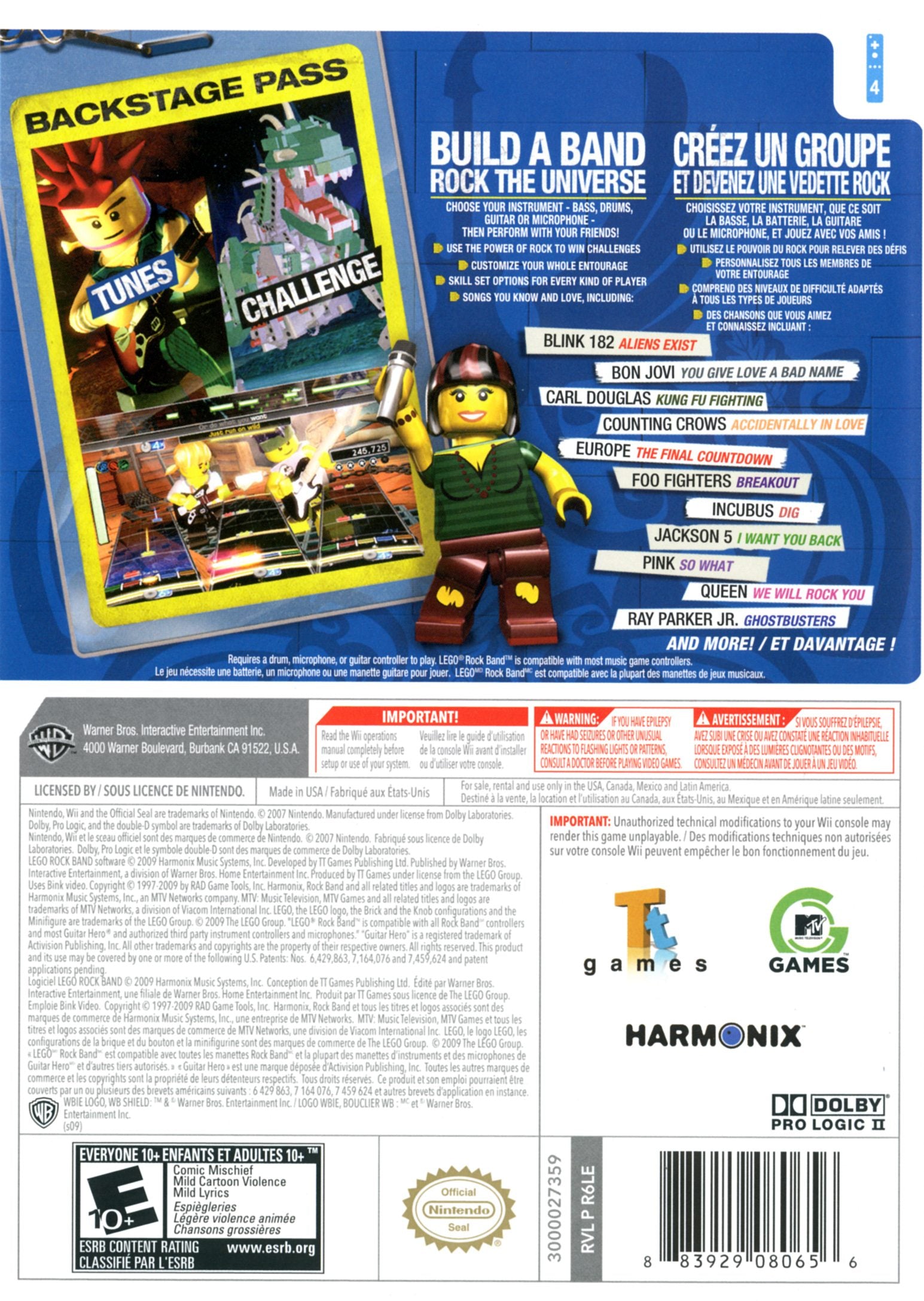 Lego Rock Band Wii - Video Game - Used - CaveGamers - Image 2